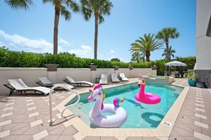 Outdoor pool, a heated pool