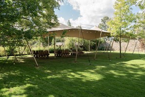 Uitzicht op de tuin