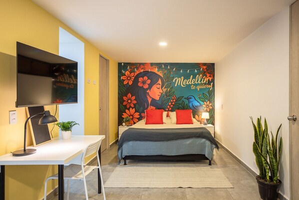 1 bedroom, iron/ironing board, internet, bed sheets