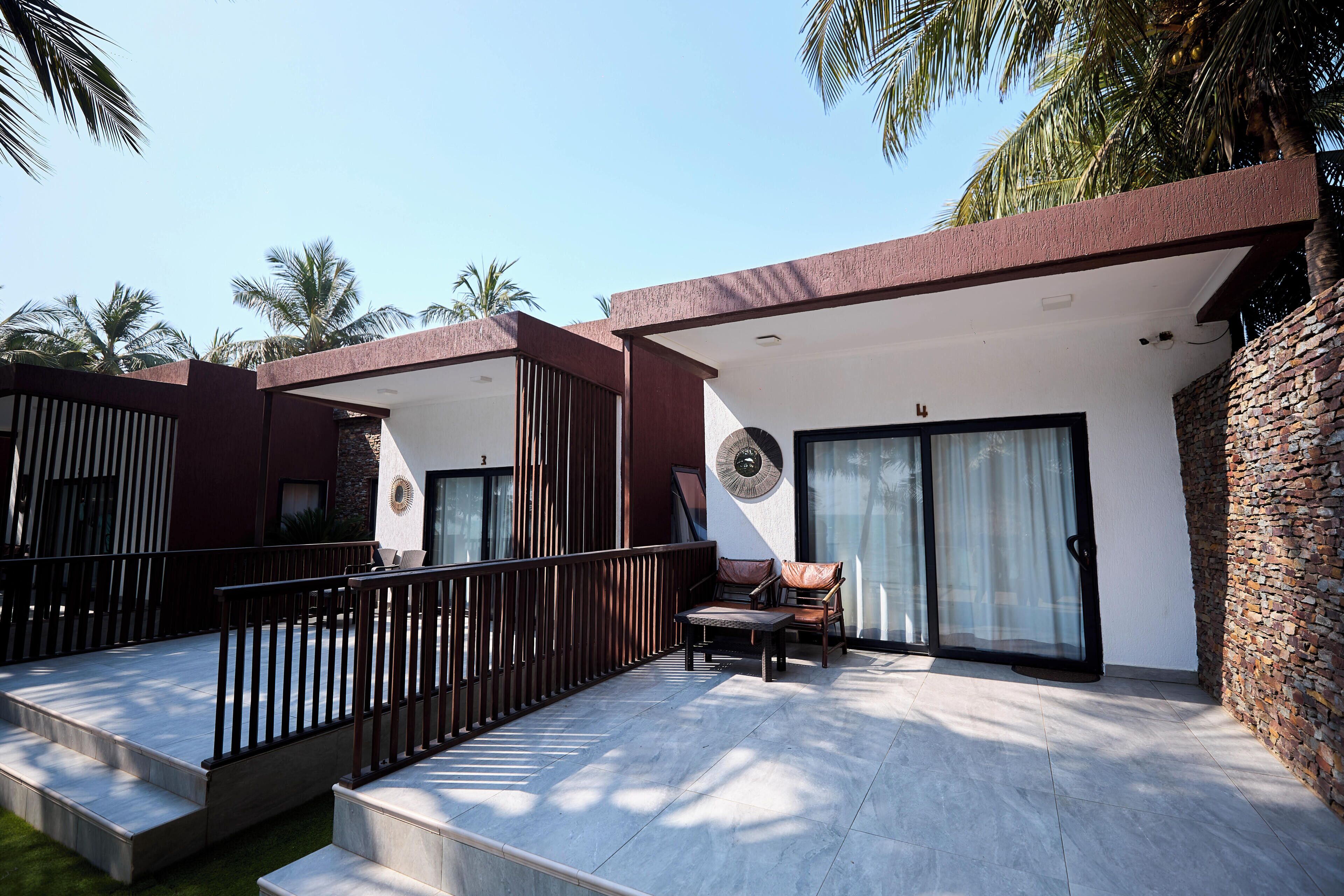 Quarto júnior, vista para o mar | Terraço/pátio