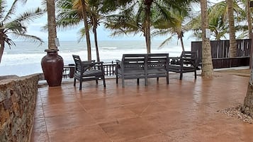 Outdoor banquet area