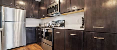 Microwave, oven, stovetop, dishwasher