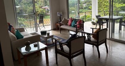 2-bedroom riverside first floor apartment in beautiful Kandy with AC, WiFi