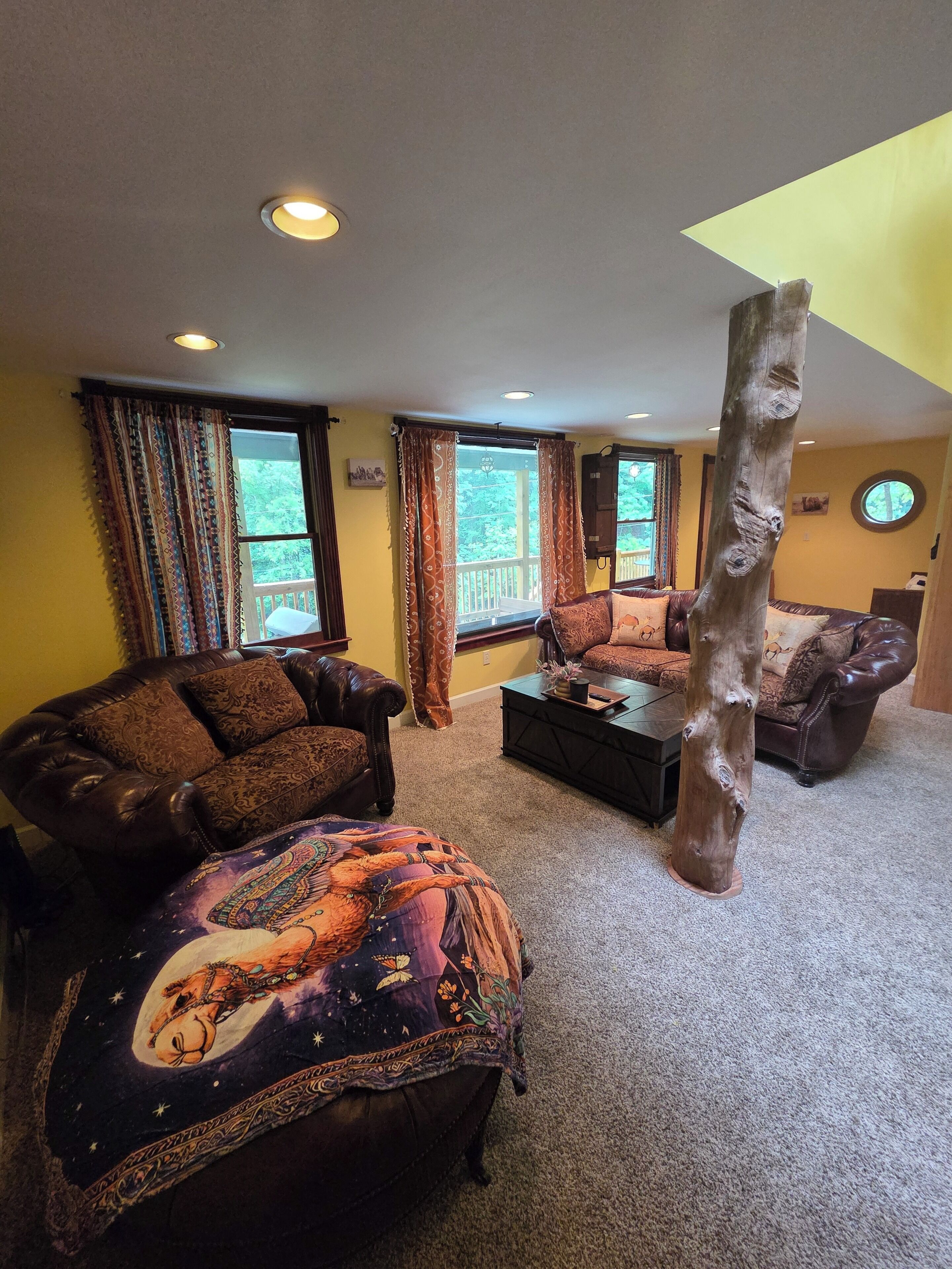 Smart TV, fireplace