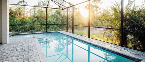 Outdoor pool, a heated pool