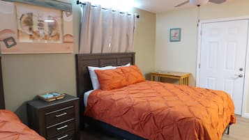 1 bedroom, travel crib, free WiFi