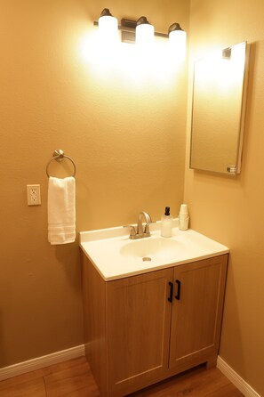 Shower, hair dryer, towels, soap - Navajo Suite #1                                  . (Williams)