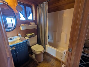 Hair dryer, towels, soap, shampoo - The Shack #4                . (Williams)