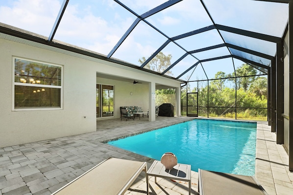 A heated pool