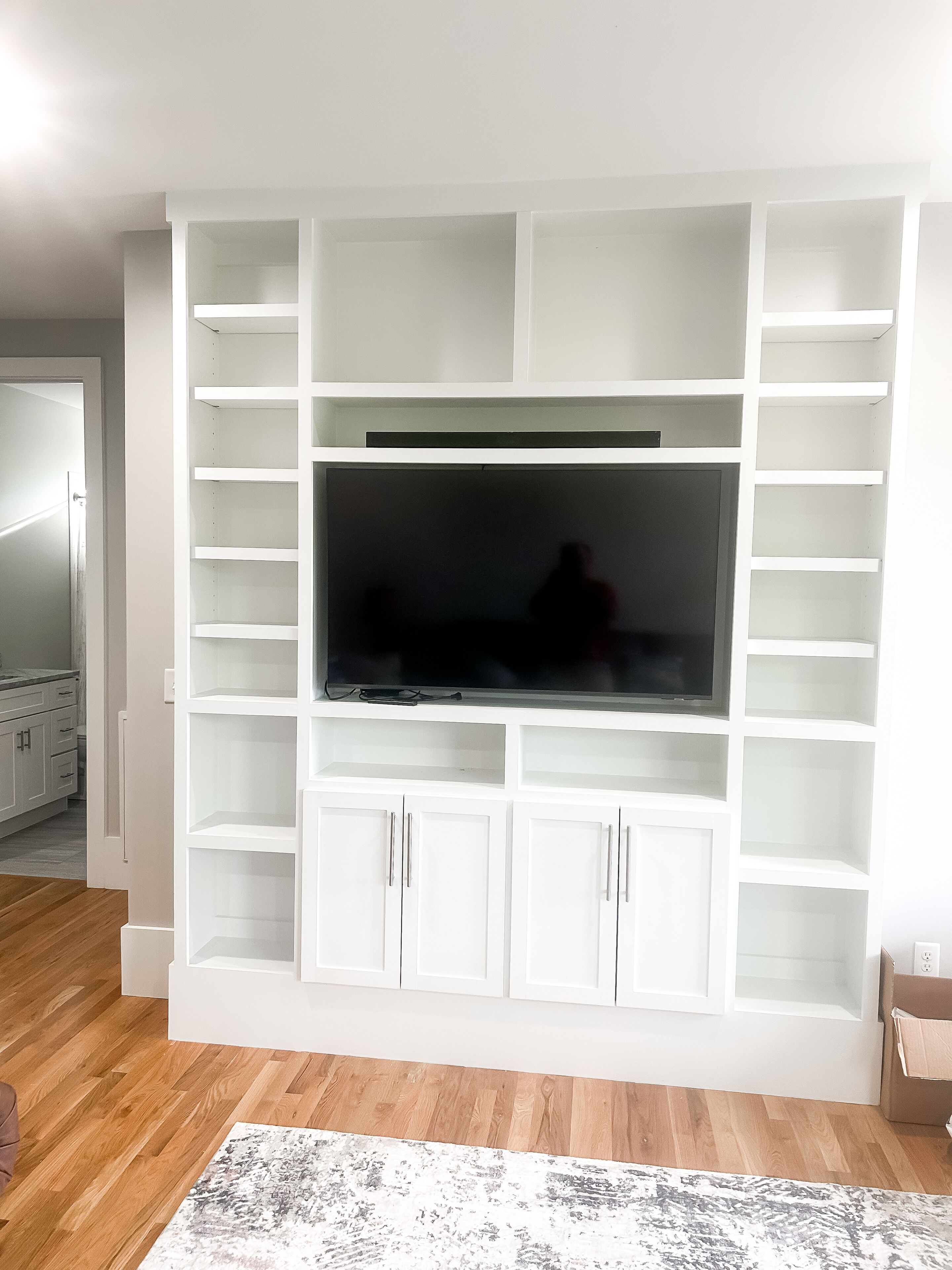 Common area on upper level with smart tv