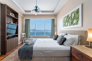 Deluxe Apartment, Beach View | Blackout drapes, iron/ironing board, free WiFi