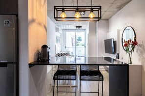 Apartment, 1 Schlafzimmer, Balkon, Stadtblick | Eigene Küche