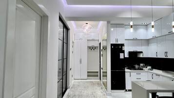 Blackout drapes, iron/ironing board, free WiFi, bed sheets