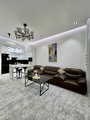 Comfort Apartment, City View | Blackout curtains, iron/ironing board, free WiFi, bed sheets