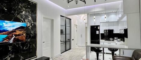 Blackout drapes, iron/ironing board, free WiFi, bed sheets