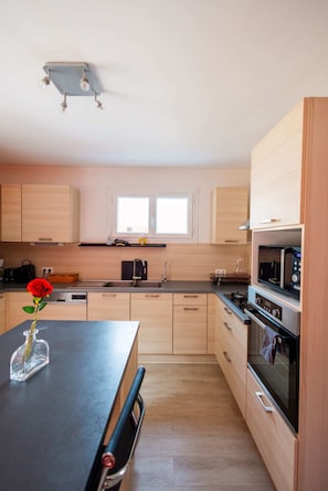 Private kitchen - Charming villa with pool and BBQ, 1 min from Bourgoin-jallieu (Domarin)