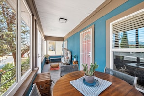 Dining - Refined Miner’s Cottage: Fenced Yard, Screened Porch. (Bisbee)