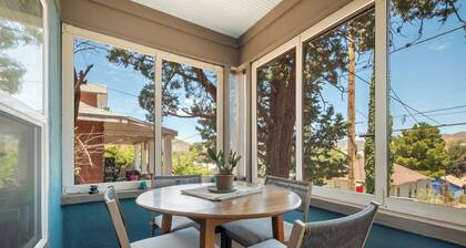 Refined Miner’s Cottage: Fenced Yard, Screened Porch.