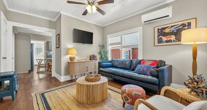 Refined Miner’s Cottage: Fenced Yard, Screened Porch.