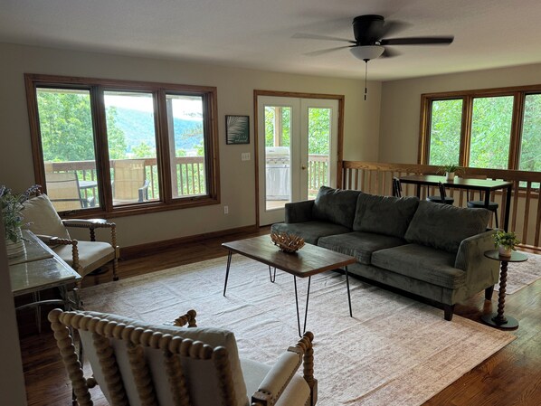 Living area - Hilltop House #1 with AMAZING views (Van Buren)