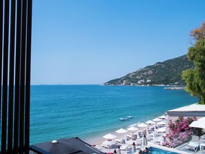 Junior Suite, Balcony, Beach View | Water view