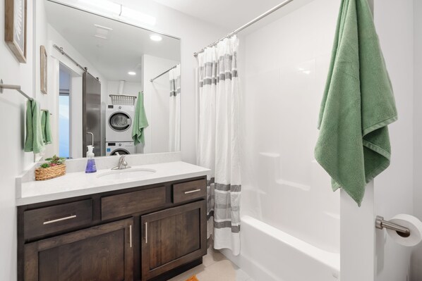 Towels, soap, toilet paper