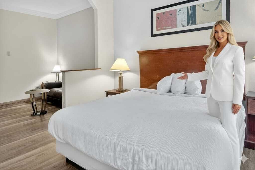 スタンダード スイート 1 ベッドルーム | デスク、ノートパソコン用作業スペース、WiFi (無料)、ベッドシーツ