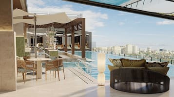 Indoor pool, seasonal outdoor pool