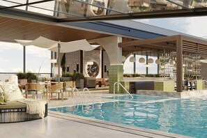 Indoor pool, seasonal outdoor pool