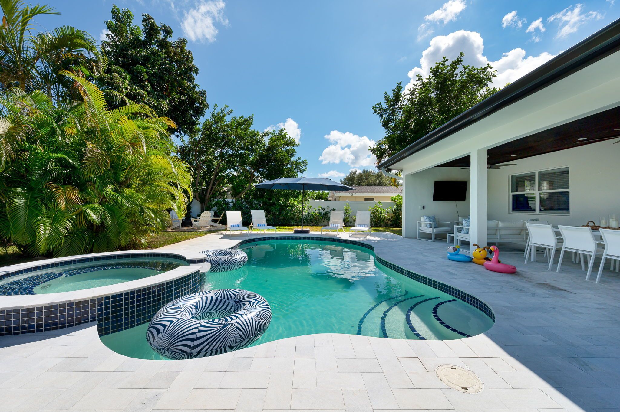 A heated pool