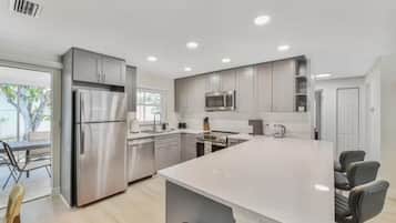 Microwave, oven, stovetop, dishwasher