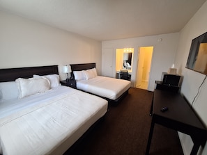 Standard Room, 2 Queen Beds, Non Smoking | Desk, laptop workspace, blackout drapes, free WiFi