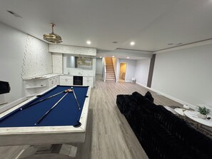 Games room - Luxury 4BR Wellness Escape Near Lake Norman: Sauna + Patio + Gym (Huntersville)