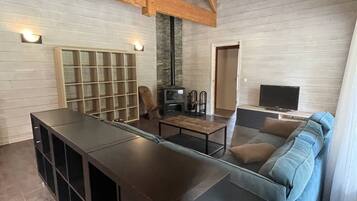 Télévision, cheminée