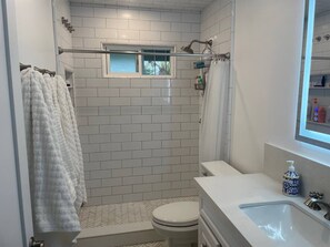 Shower, hair dryer, towels, toilet paper - Casa Dos!! (Carlsbad)