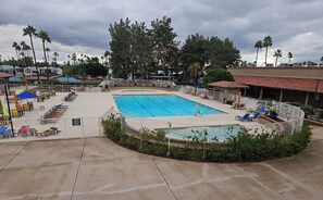 Outdoor pool, a heated pool - Updated 1-bedroom queen/ Free WiFi, AC Resort of Greenfield Village Mesa 55+ (Mesa)