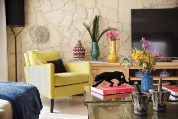 Fireplace - Beautiful 4 bedroom villa in Prestigia (Marrakech)