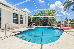 A heated pool