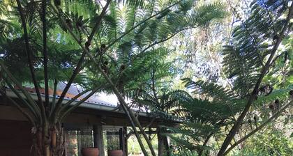 The Bale. Cosy cabin set amongst lush gardens in the Hunter Valley.