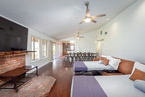 TV - Serene Riverfront Home · Hot Tub + Private River Access – Just 150 Yards Away (Three Rivers)