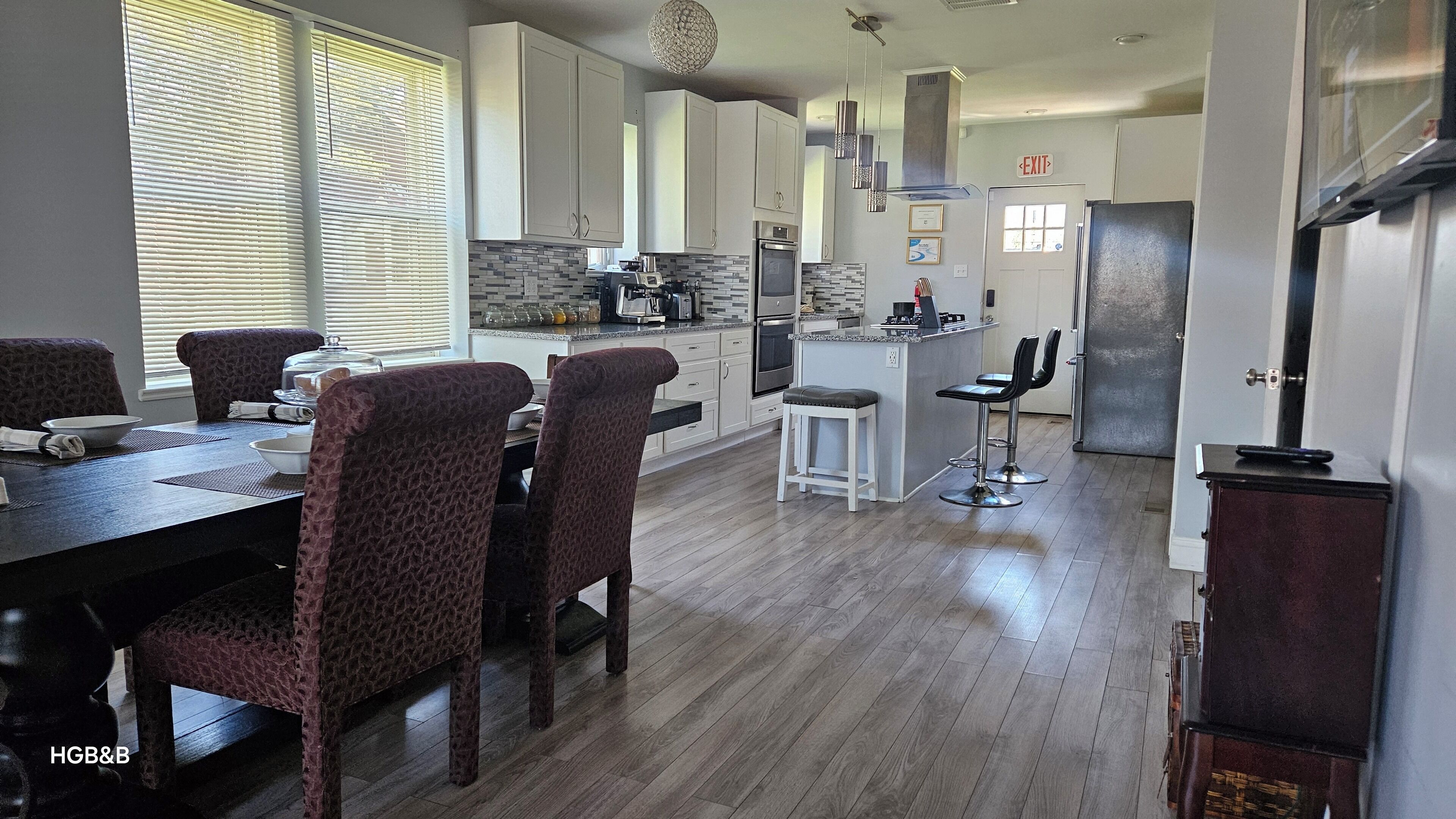Microwave, oven, stovetop, dishwasher view of vacation home property