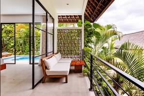Habitación Signature, piscina privada, en la zona del jardín | Balcón
