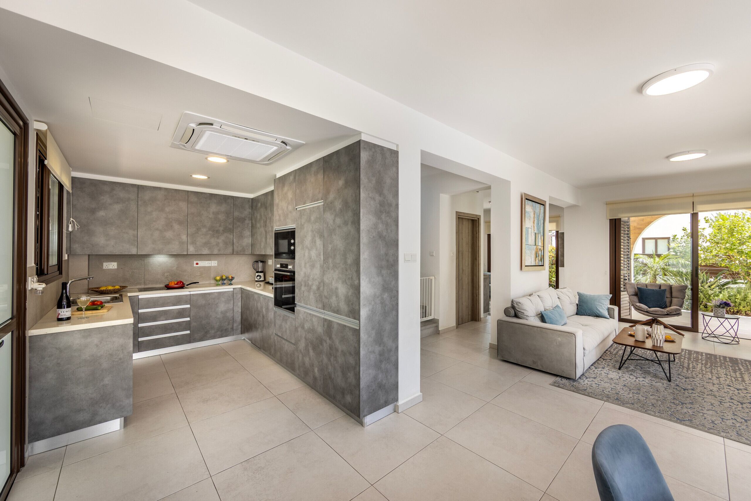 Microwave, coffee/tea maker, cookware/dishes/utensils