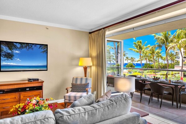 Living room - Honua Kai Konea Collection by KBM - 2 Units on same floor (201/203) (Kaanapali)