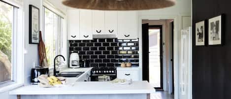 Fridge, oven, stovetop, dishwasher