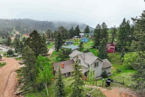Exterior - Fallsview Cabin! Rustic Forest Escape w/ Rock Wall (Green Mountain Falls)