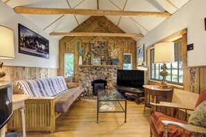 TV, DVD player - Fallsview Cabin: Vintage Charm Retreat (Green Mountain Falls)