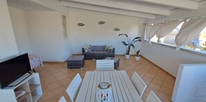 Deluxe Apartment, City View | Terrace/patio