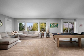 Game room - Spectacular Hillside Escape w/ Valley Views, Game Room w/ Pool Table and Foosball, Huge Deck / Patio (Beaverton)