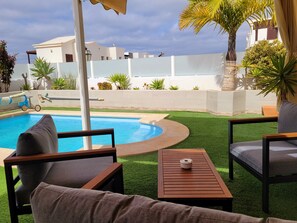 Pool - Newly renovated: Villa with heated pool and jacuzzi in Playa Blanca (Playa Blanca)